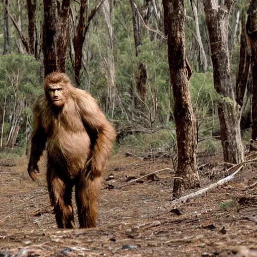 Image similar to National Geographic photo of Sasquatch in the Australian bush