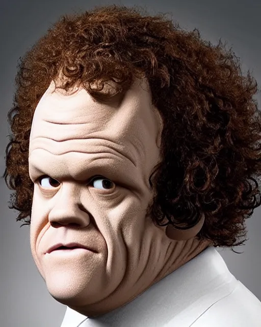 Image similar to john c reilly's head with wig made of cauliflower