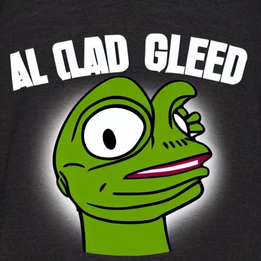 Prompt: a lot of glad pepe