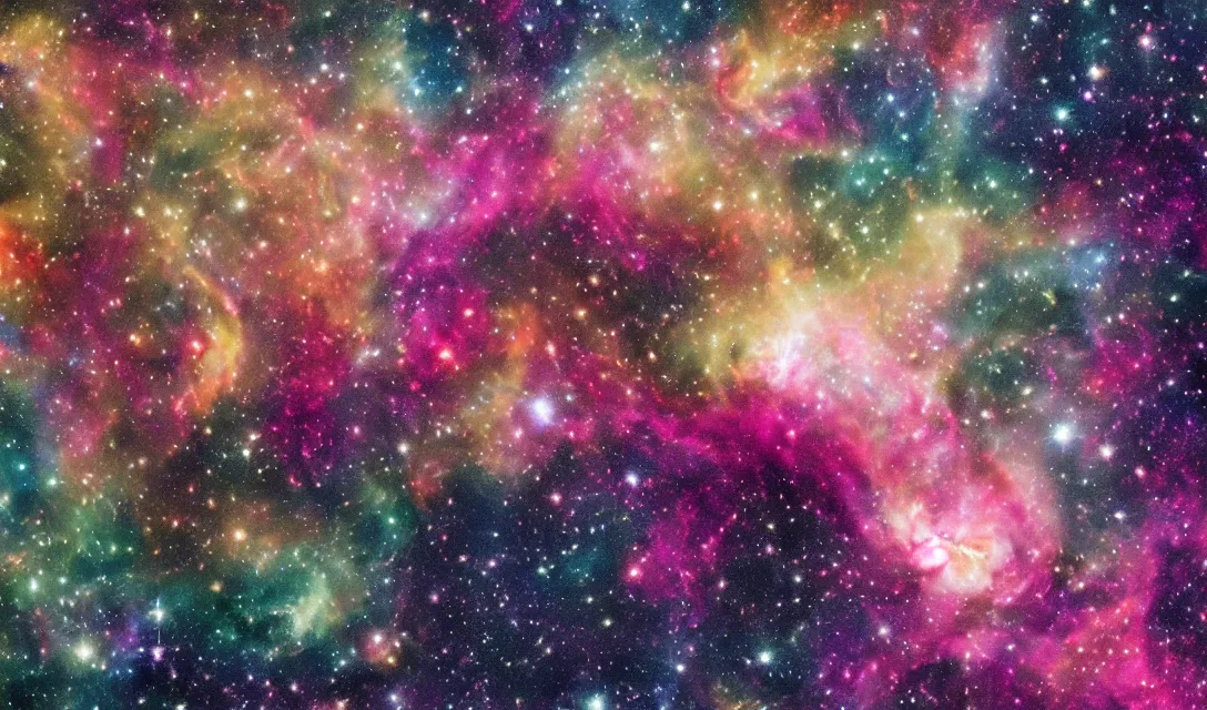 Image similar to galaxies and nebulae, pastels