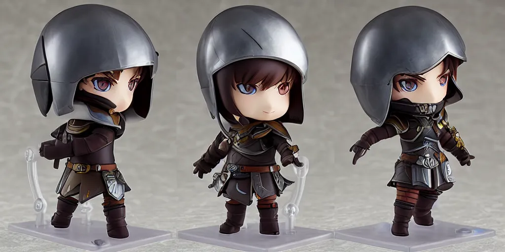 Image similar to gaius van baelsar with helmet from realm reborn, nendoroid full body hyperdetailed chibi, 8 k realistic, frostbite engine