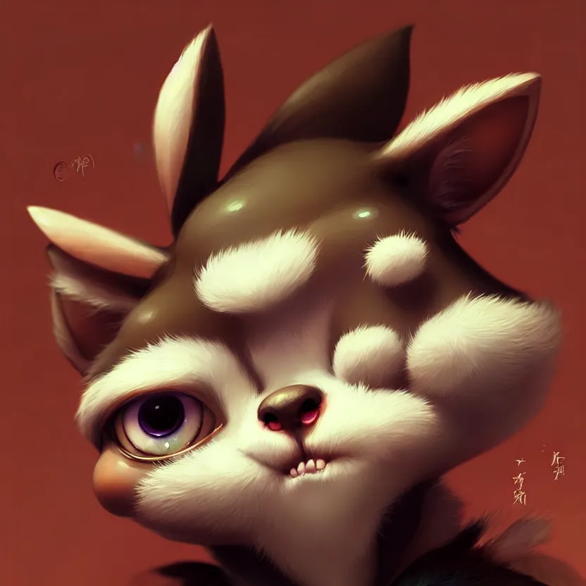 Image similar to a beautiful portrait of a cute anthropomorphic humanoid fursona. big eyes. character design by cory loftis fenghua zhong ryohei hase isma