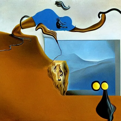 Image similar to the persistence of social media, by salvador dali