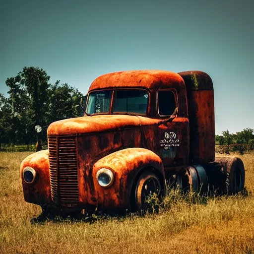 Prompt: ((((((((Rusty)))))))) truck, open field, 8k, photography