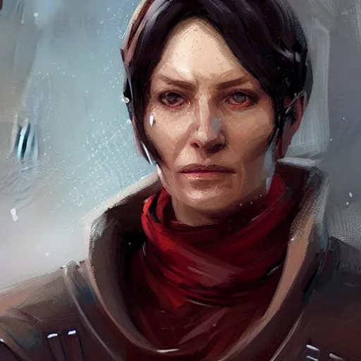 Image similar to portrait of a man by greg rutkowski, royalti jedi knigh, short black hair, star wars expanded universe, she is about 5 0 years old, elegant, prideful, wearing red jedi armor, highly detailed portrait, digital painting, artstation, concept art, smooth, sharp foccus ilustration, artstation hq