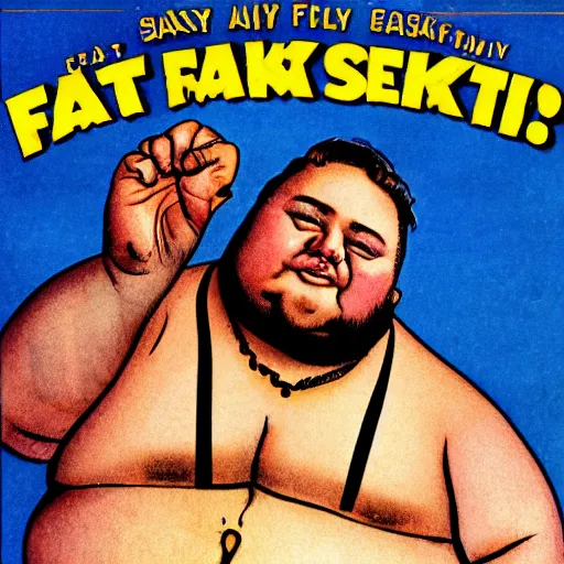 Prompt: fat man we respect you a lot fat man, snake oil CMO