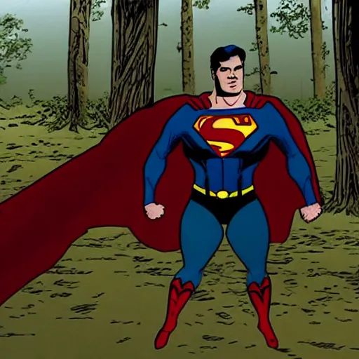 Prompt: superman in the walking dead 4 k detailed super realistic