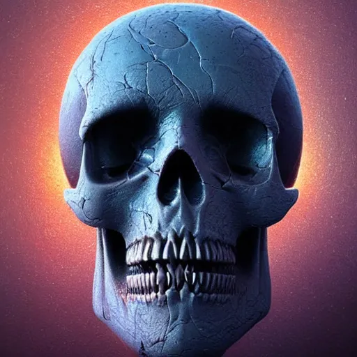 Image similar to portrait_of_a_melting_skull._intricate_abstract._intricate_artwork._by_Tooth_Wu_wlop_beeple_dan_mumford._octane_render_trending_on_artstat