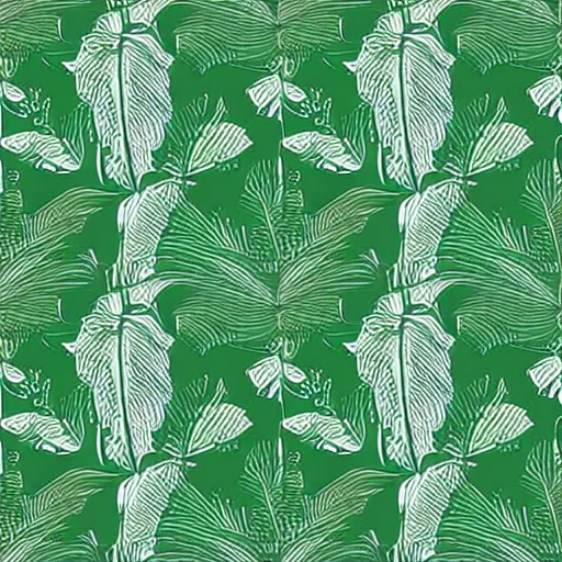 Prompt: repeating pattern, seamless. monstera, hand drawn, green, flat color, minimalistic, leaf design, symmetry