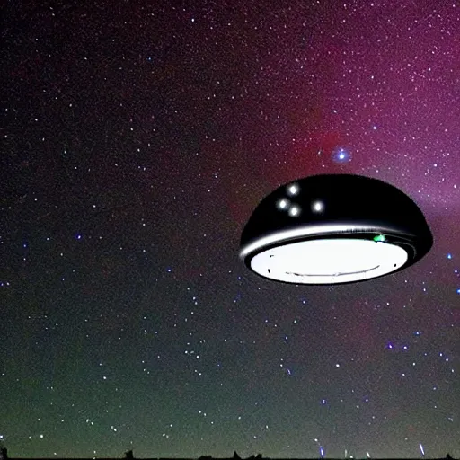 Image similar to cell phone footage of an impressive ufo in the night sky