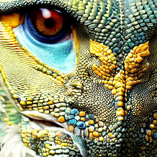 Image similar to a beautiful dragon's bule eyes, 8 k, stunning, local features, super realistic, close - up view, movie style