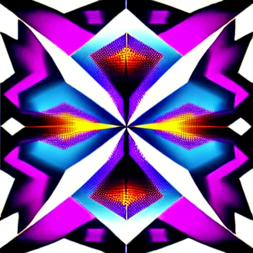 Image similar to illusory motion dazzle two - color symmetry pattern, void, perlin noise prismatic optical illusion