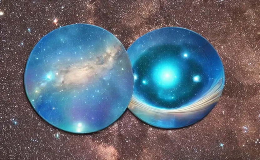 Image similar to the universe in a frisbee