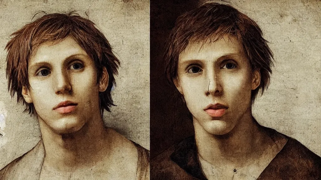 Prompt: El Rubius painted by Leonardo DaVinci