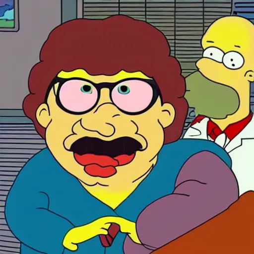 Prompt: sam hyde in the simpsons, cartoon image