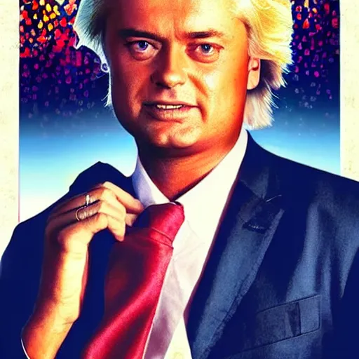 Image similar to geert wilders in bollywood movieposter