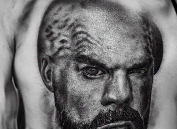 Image similar to photorealistic professional fine details black and white photo portrait of detailed russian prison tattoo, russian criminal tattoo, nakolki, русская тюремная татуировка, sergei vasiliev