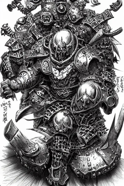 Image similar to chaos dwarf, fantasy, warhammer, highly detailed, digital art, sharp focus, trending on art station, kentaro miura manga art style