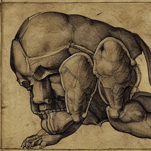 Prompt: Leonardo da Vinci anatomy study, pikachu autopsy, high detailed masterpiece