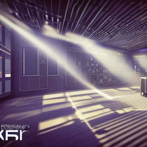 Prompt: Virtual Reality music studio Ableton Live theme concept, light rays coming out of the windows, Paris loft style, raytracing, highly detailed, futuristic, unreal engine 5, photoscan