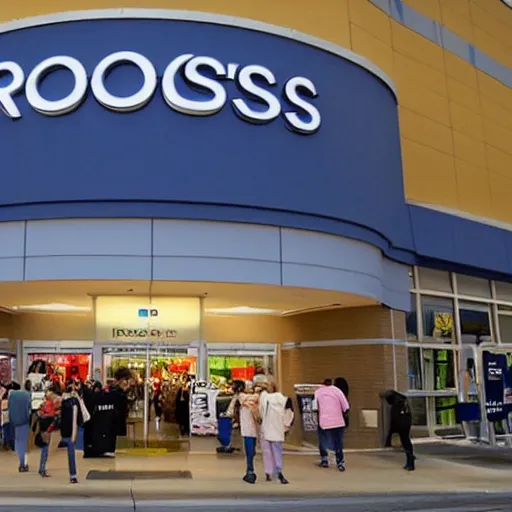 Prompt: ross stores on fire