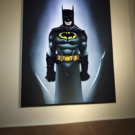 Prompt: a gigantic portrait of futuristic batman