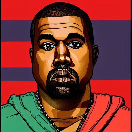 Image similar to illustration gta 5 artwork of kanye west, in the style of gta 5 loading screen, by stephen bliss