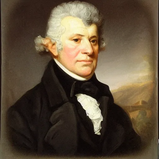 Prompt: michael beschloss, portrait by gilbert stuart