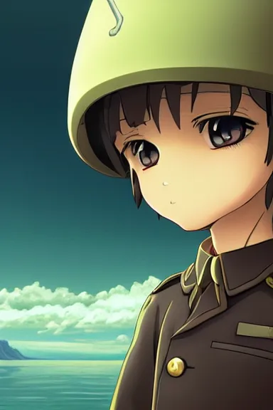 Image similar to beautiful little boy in nazi male uniform. made in abyss art style, sharps focus, pose, cute detailed artwork, anatomically correct, ilya kuvshinov, reflection, perfect composition, mobile wallpaper, digital art, detailed anime soft face, symmetrical face, western comic, illustration, realistic, smooth, lois van baarle, soft details