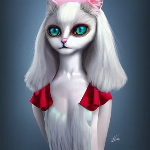 Image similar to graphic, hyperreal, portraiture illustration of a anthropomorphic beautiful ragdoll cat in different marvel - roll cosplay clothes, trending on artstation