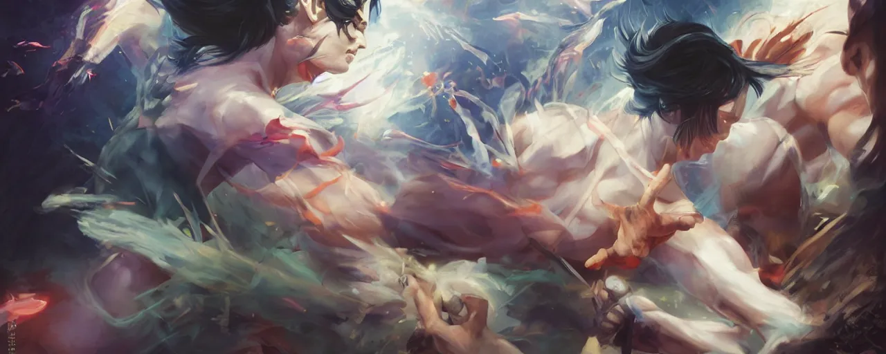 Image similar to most epic dramatic tenka ichi budokai. epic cinematic hyperrealism masterpiece. realistic poster with shaded lighting by craig mallismo, artgerm, jeremy lipkin and michael garmash, unreal engine, radiant light, detailed and complex environment, digital art, art station trends