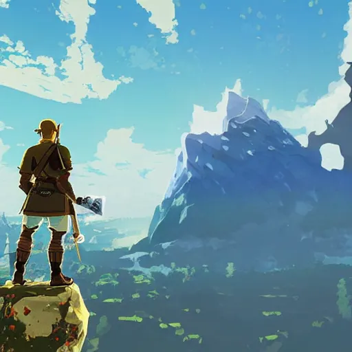 Image similar to adolf hitler in breath of the wild