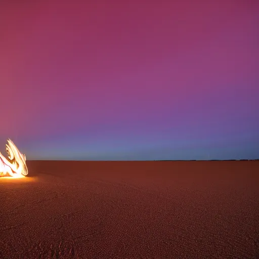 Image similar to zaha hadid, dancefloor kismet, fire, night, the australian desert, xf iq 4, 1 5 0 mp, 5 0 mm, f 1. 4, iso 2 0 0, 1 / 1 6 0 s, dawn, golden ratio, rule of thirds