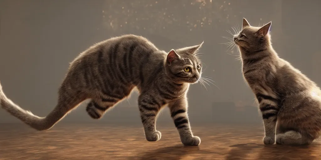 Prompt: Cat dabbing, realistic 4k octane beautifully detailed render, 4k post-processing, highly detailed, intricate complexity, epic composition, magical atmosphere, cinematic lighting, masterpiece, ultra hd