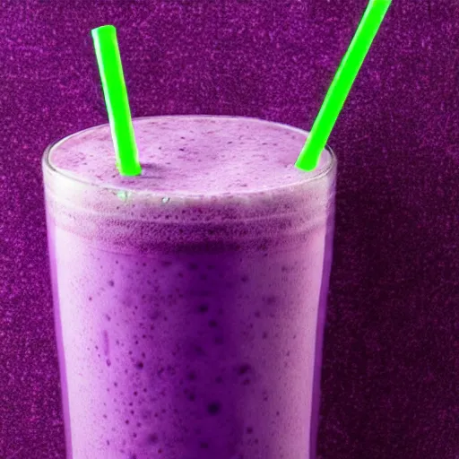 Image similar to purple plush smoothie, furry, 4 k, neon background