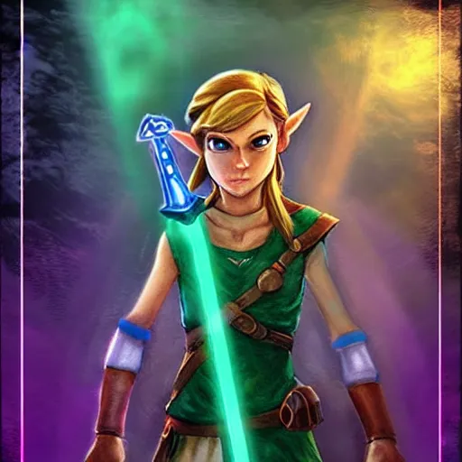 Image similar to digital art of zelda, beautiful lighting.