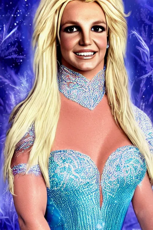 Image similar to britney spears as elsa from frozen