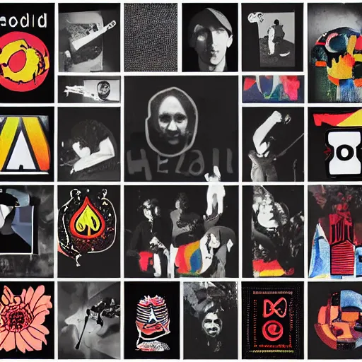 Prompt: Collage, Radiohead logo