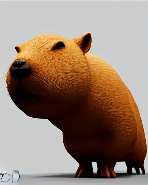 100 Critter Characters #3 Capybara Studying Hard Illustration by ESMORC