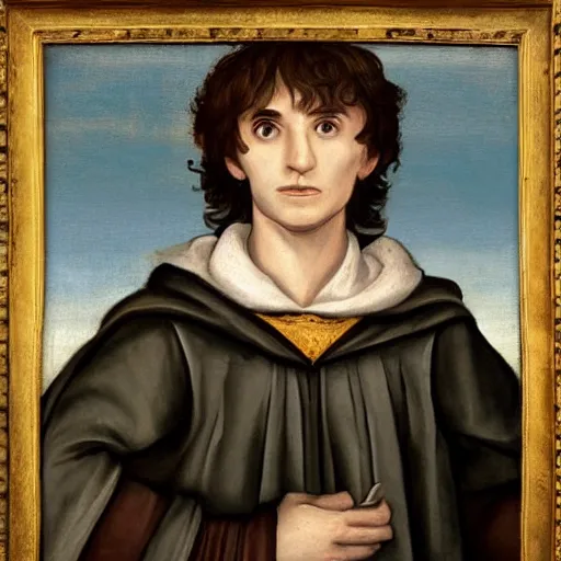 Prompt: a renaissance style portrait painting of Harry Potter