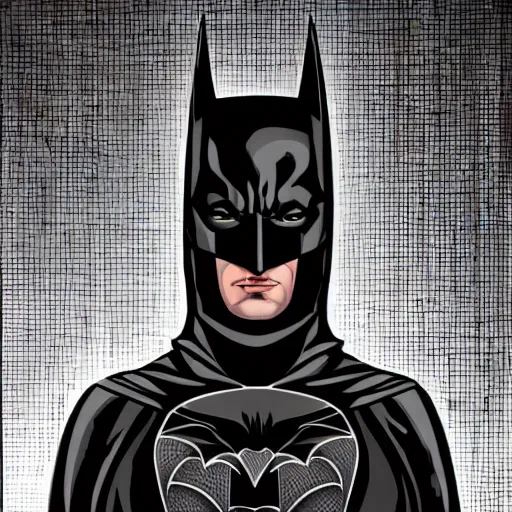 Image similar to a gigantic portrait of futuristic batman