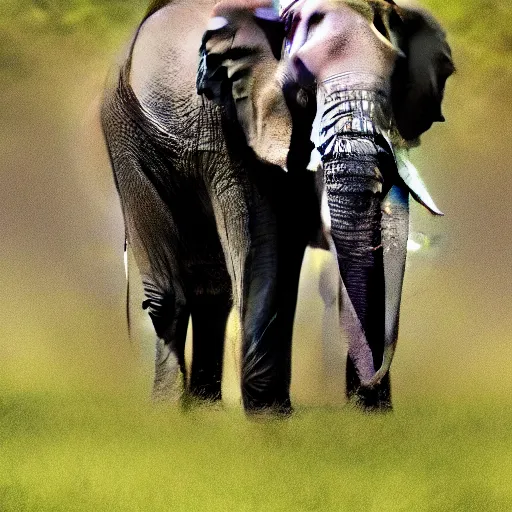 Image similar to an elephant standing on one leg