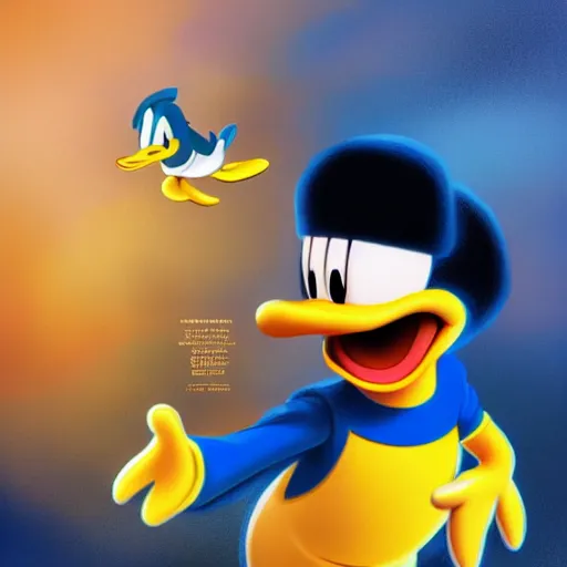 Prompt: tom cruise shaking hands with donald duck, digital art, highly - detailed, artstation cgsociety masterpiece