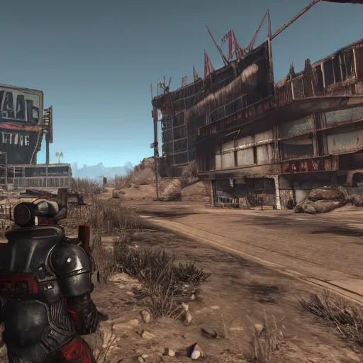 Prompt: screenshot of fallout : new vegas remastered - 2 0 2 7