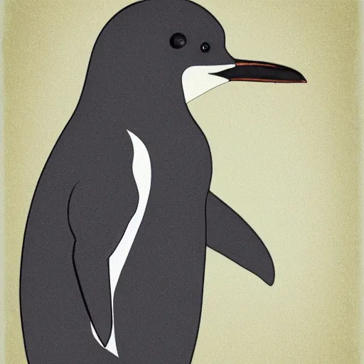 Image similar to portrait of a penguin wearing a suit