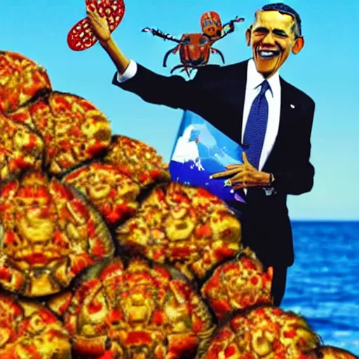 Image similar to obama crab rave