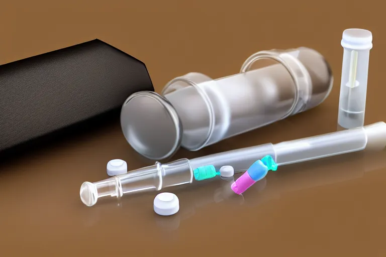 Prompt: vaccine vial and syringe, photo realistic, ultra detailed, 4 k