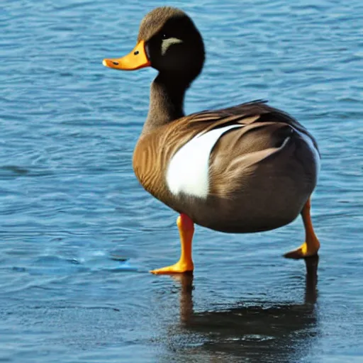 Image similar to bodybuilder duck