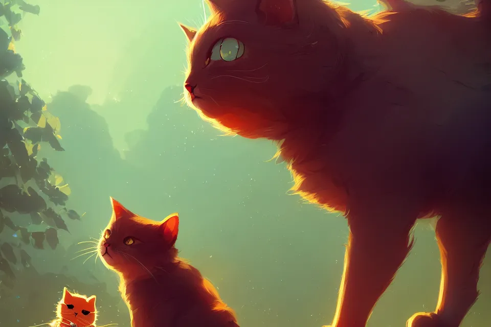 Image similar to cute cat, by victo ngai and andreas rocha and greg rutkowski, trending on artstation, unreal engine, 8 k hd wallpaperjpeg artifact, blur, artfact