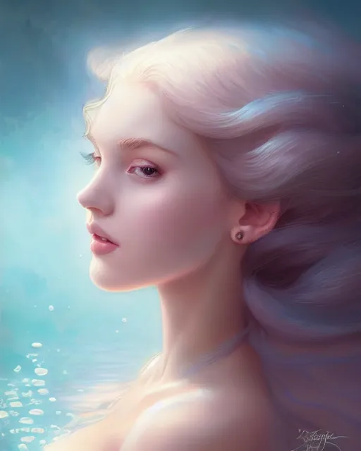 Prompt: character art of a queen of magnolias as windy dusty underwater angelic young female | | seductive - fine - face, pretty face, key visual, realistic shaded perfect face, fine details by artgerm, wlop, tom bagshaw, james jean, andrei riabovitchev, marc simonetti, trending on artstation
